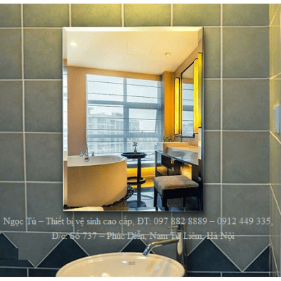 GƯƠNG 3D phòng tắm chữ nhật 450x600