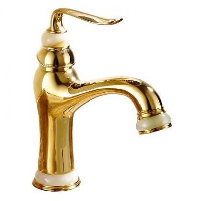 vòi rửa vàng cong, điểm đá thân thấp