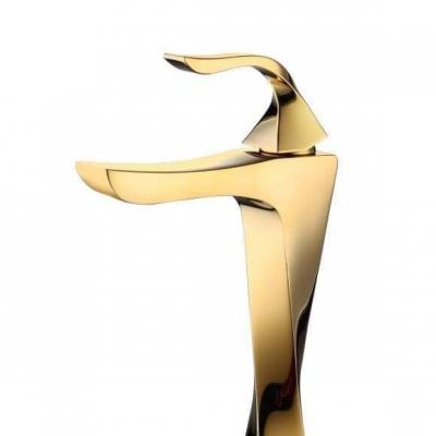 Vòi rửa mặt đồng mạ vàng thân cao hình thiếu nữ