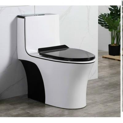 BỒN CẦU LIỀN KHỐI MÀU TRẮNG NẮP ĐEN GRB 825