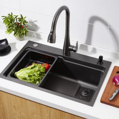 Chậu Rửa Bát Nano 1 Hố Nano màu đen 78x46 cm