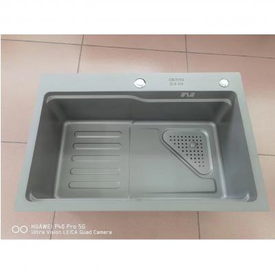 Chậu Rửa Bát Nano 1 Hố màu xám 68x45 cm