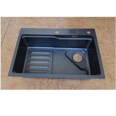 Chậu Rửa Bát Nano 1 Hố màu đen 68x45 cm