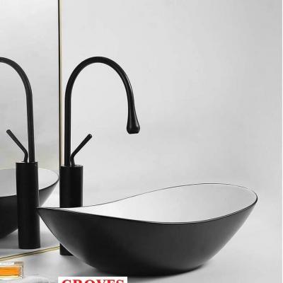 CHẬU THUYỀN TRONG TRẮNG NGOÀI ĐEN TUYỀN GRL C50