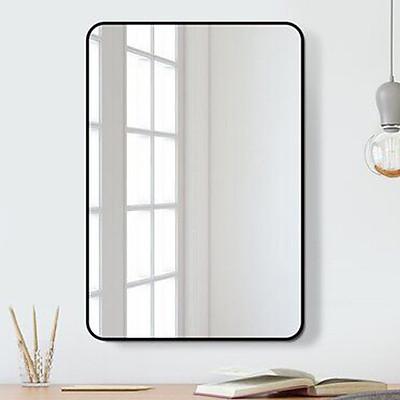 Gương chữ nhật khung nhôm viền đen 700x500 mm