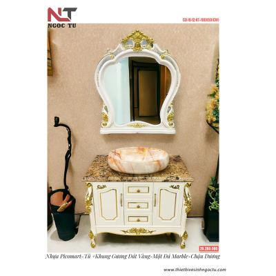 Bộ Tủ Chậu Lavabo Tân Cổ Điển CD-10-12 - Điểm Nhấn Hoàng Gia Cho Phòng Tắm Thượng Lưu