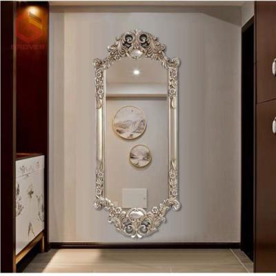 Gương toàn thân cổ điển G_PU908B, màu bạc cổ, Kích thước 75*185 cm