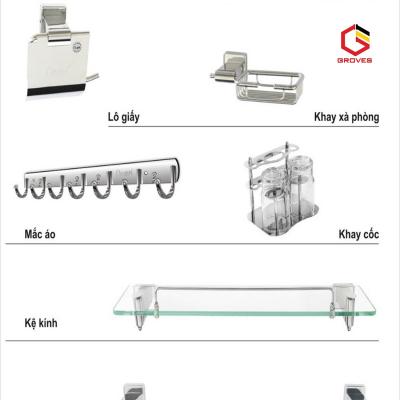 Phụ kiện 6 món chân vuông