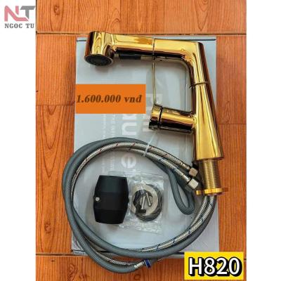 Vòi rửa mặt thân thấp (vàng đồng) H820