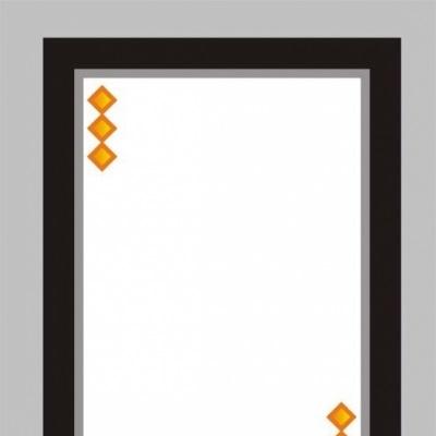 Gương 2 lớp đẹp chữ nhật viền nâu 700x500